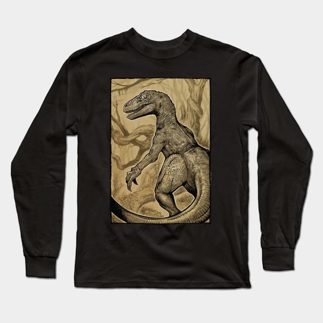 Velociraptor Long Sleeve T-Shirt by AdamWorks